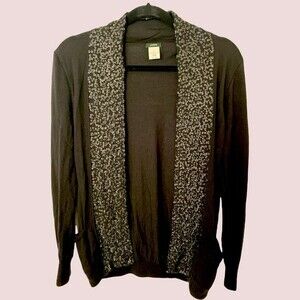 J Crew Black Shawl Style Cardigan SZ S EUC